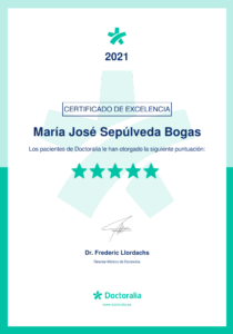 María José Sepúlveda Bogas – Certificado Doctoralia 2021