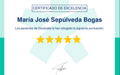 María José Sepúlveda Bogas ha sido premiada con el Certificado por Excelencia en Doctoralia 2020